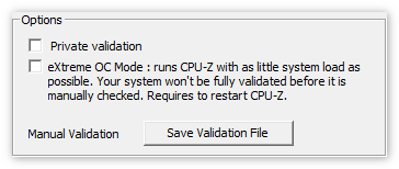 Варидация в CPU-Z